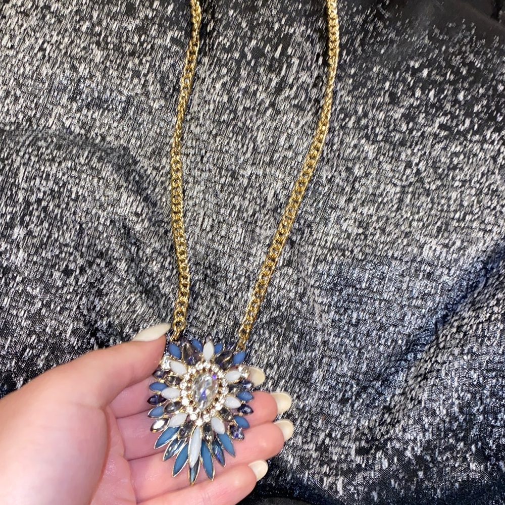 Gold and blue necklace